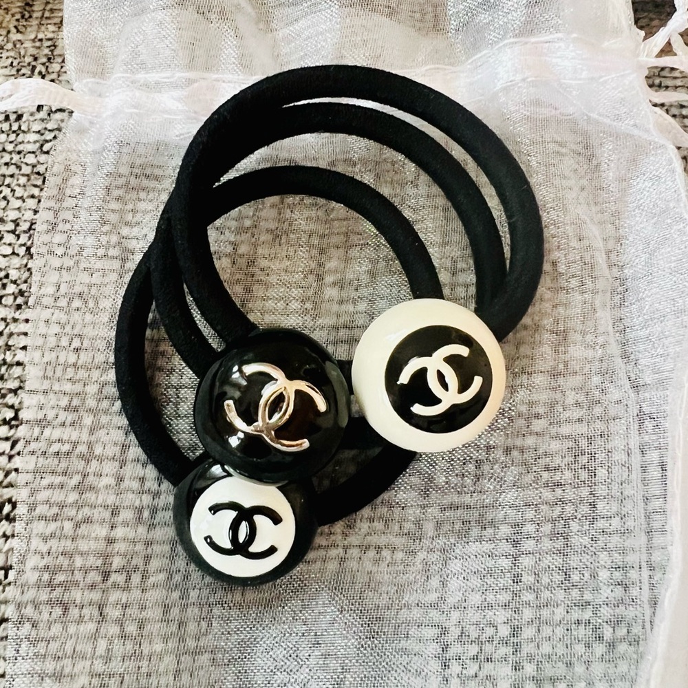 CC Button Elastic Hair Bands, Each sold Separately - New